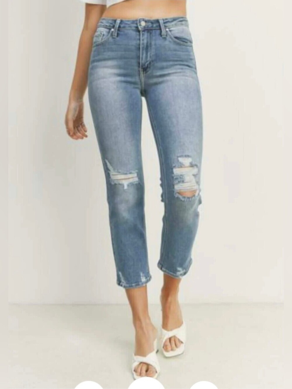 ❤️ JUST BLACK HIGH RISE STRAIGHT CROP WEEKEND JEANS, 2 (26)